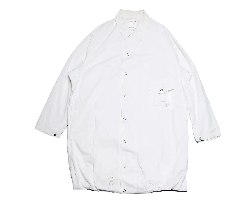 Visvim 21AW Four Winds White Cotton Drawstring Trench Coat