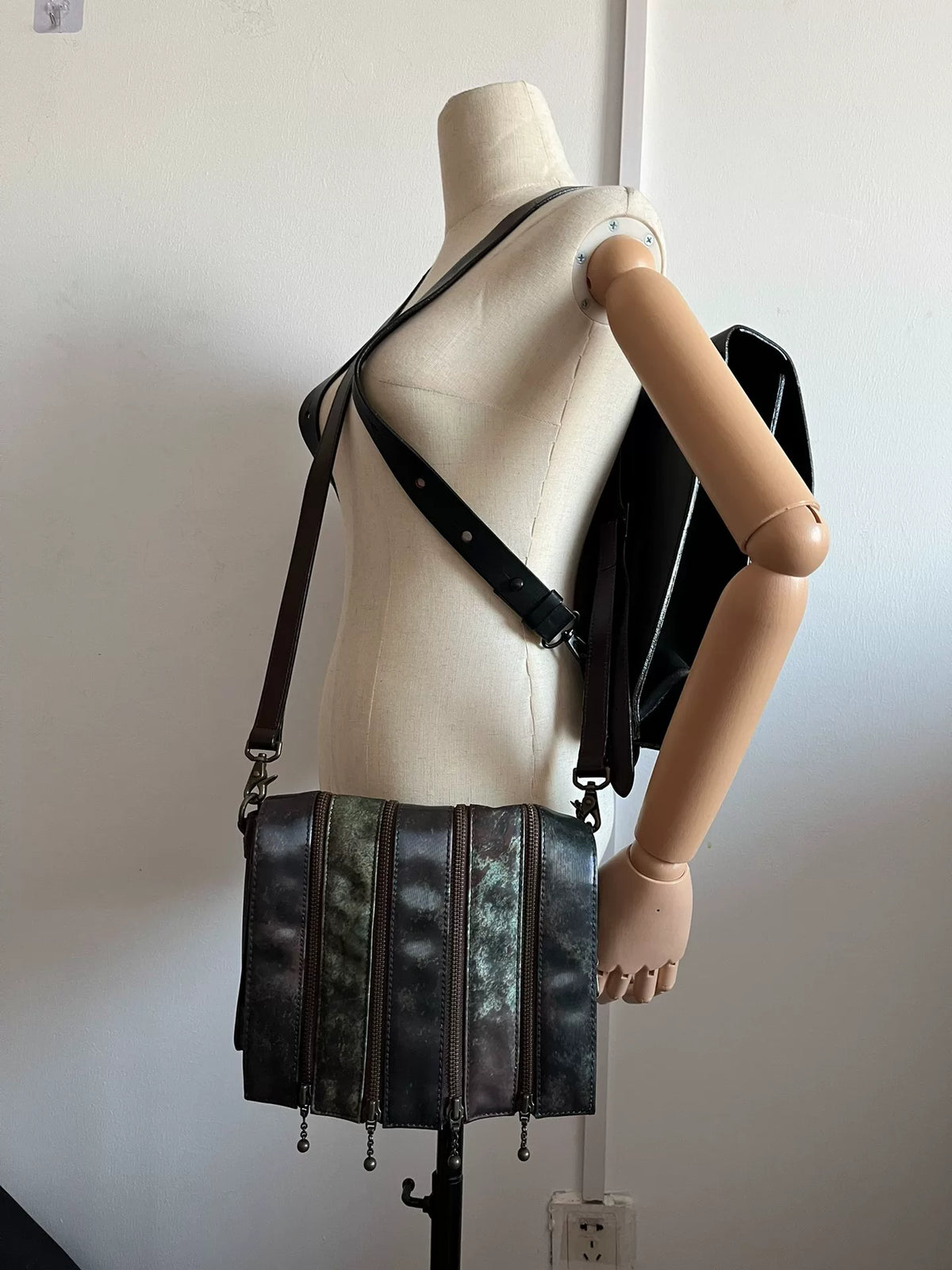 Jean Paul Gaultier Jade Beetle Deconstructed Small Crossbody Bag