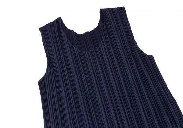 Issey Miyake Vintage Navy Lace Pleated Dress