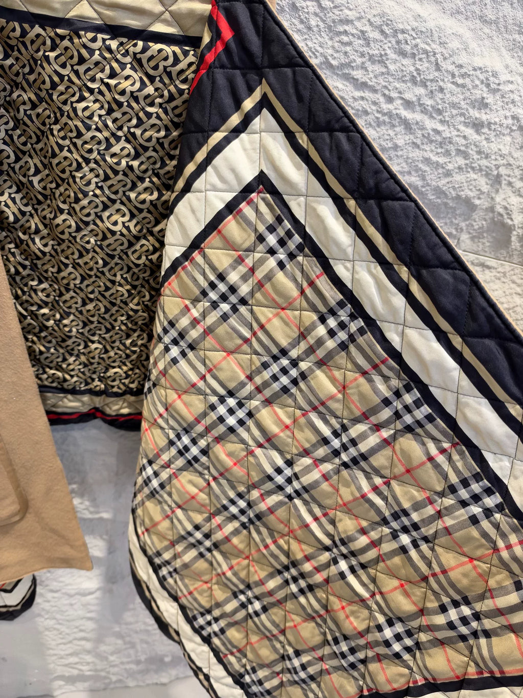 Burberry Camel Plaid Wool Cashmere Cape
