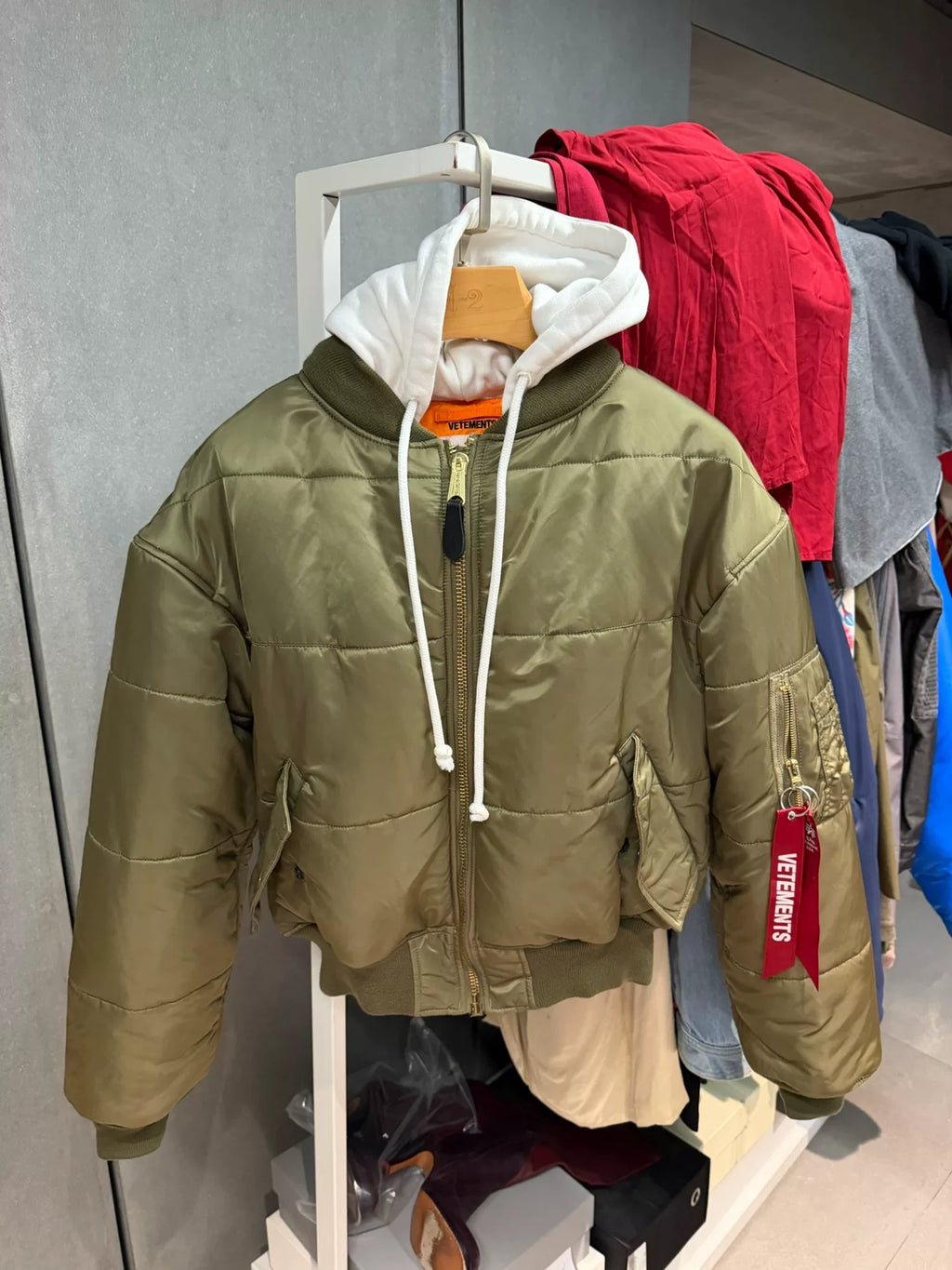 Vetements SS17 Bomber Hooded Short Jacket