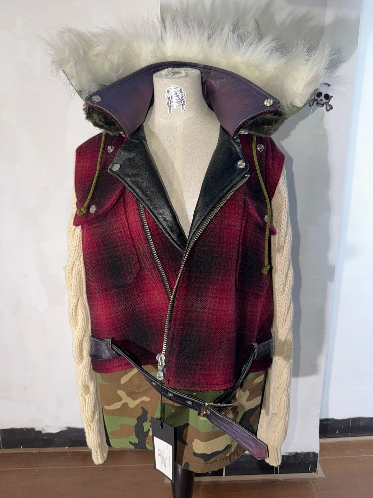 phenomenon 2011 camouflage checkered patchwork jacket