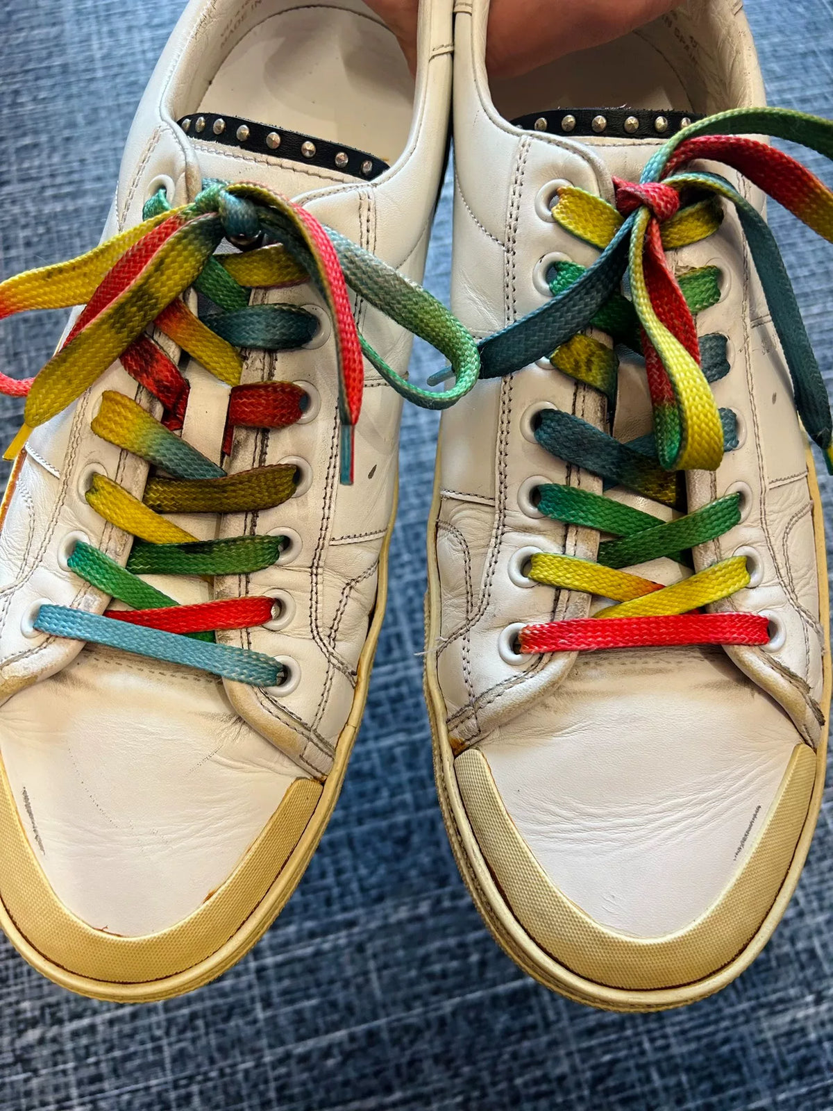 Saint Laurent SS16 SL37 GD Rainbow Studded Sneakers by Hedi Slimane