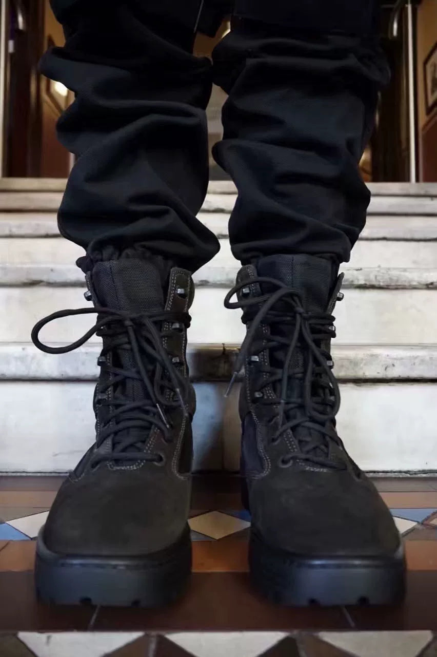 Yeezy SEASON 4 Oil COMBAT Olive Suede Boots