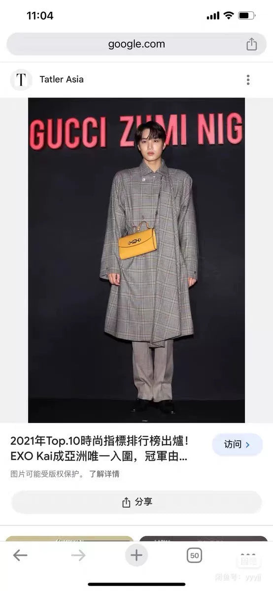 Gucci SS19 Runway Plaid Padded Shoulder Wool Coat