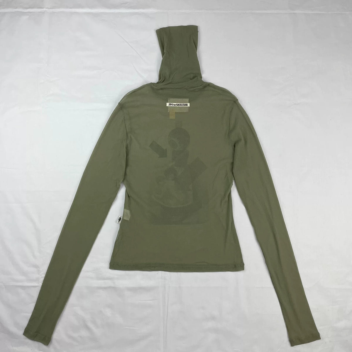 2003 Fall/Winter Jean Paul Gaultier Eye Print Elastic Mesh Turtleneck Long-Sleeve T-Shirt