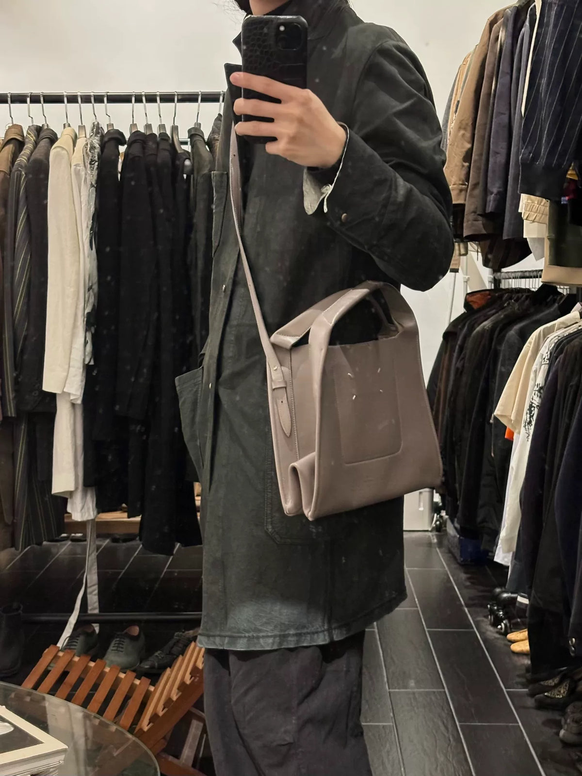 Maison Margiela｜AW2017 One-Piece Elephant Grey Crossbody Bag