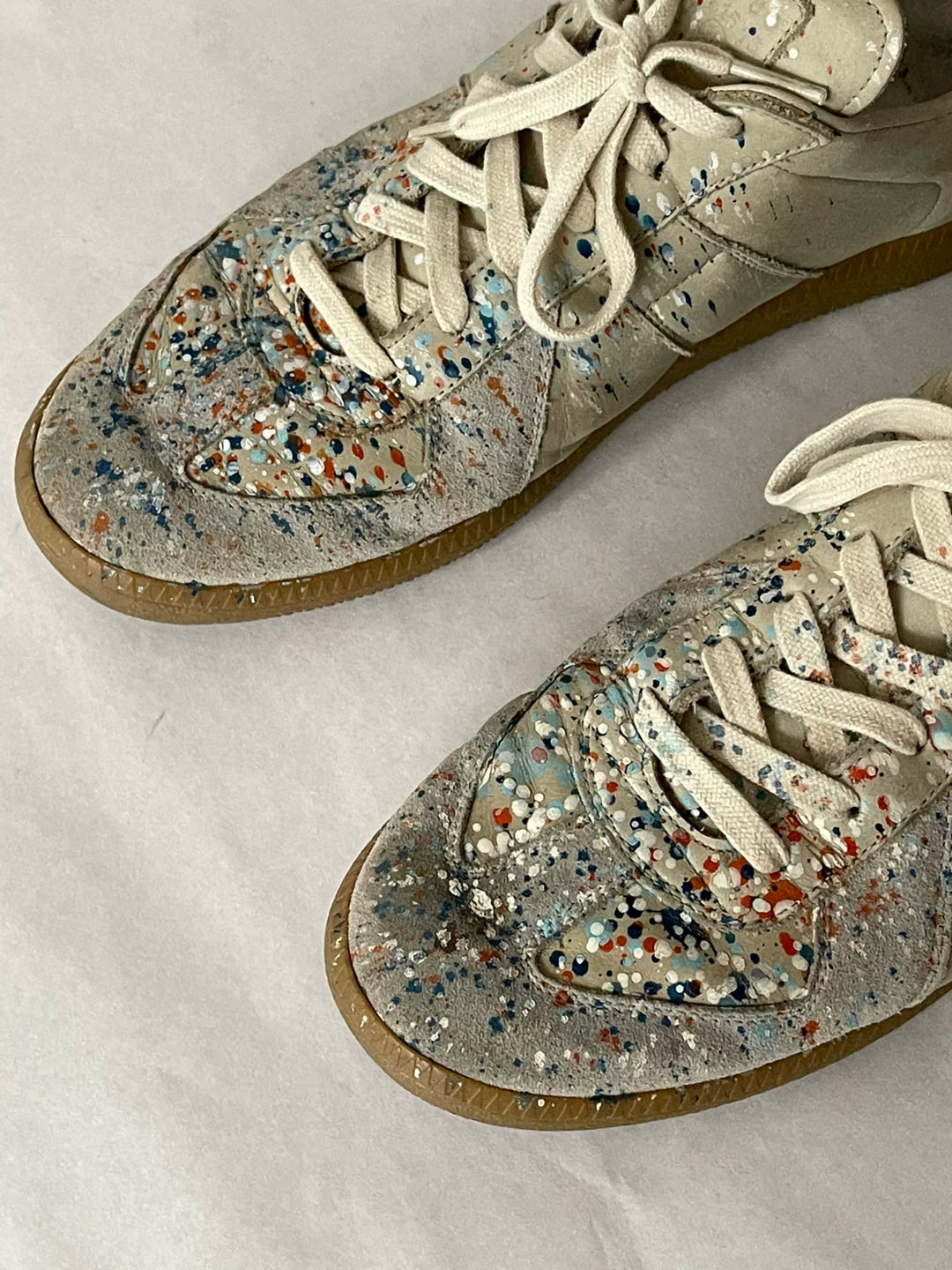 Maison Margiela Ink Splash Cowhide German Army Trainers