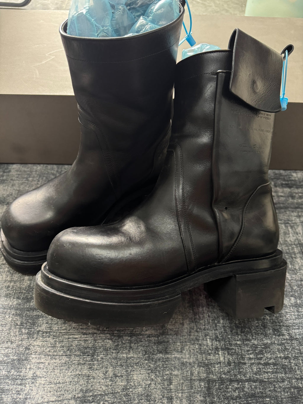 Rick Owens Shorts Bogun Chelsea Pocket Boots