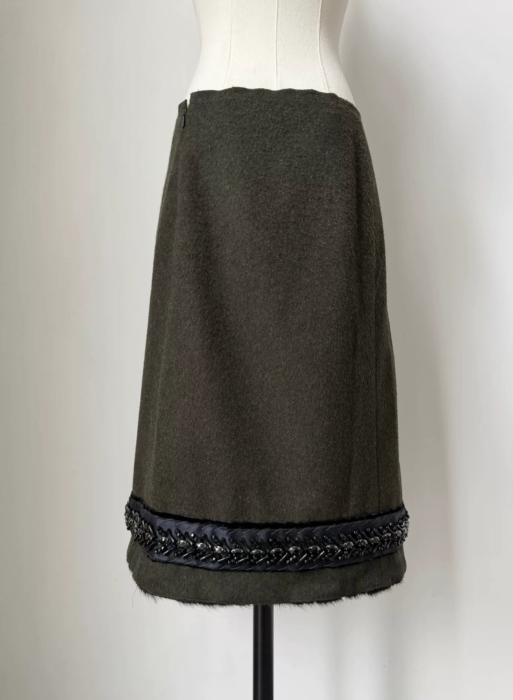 Prada vintage first-cut wool skirt