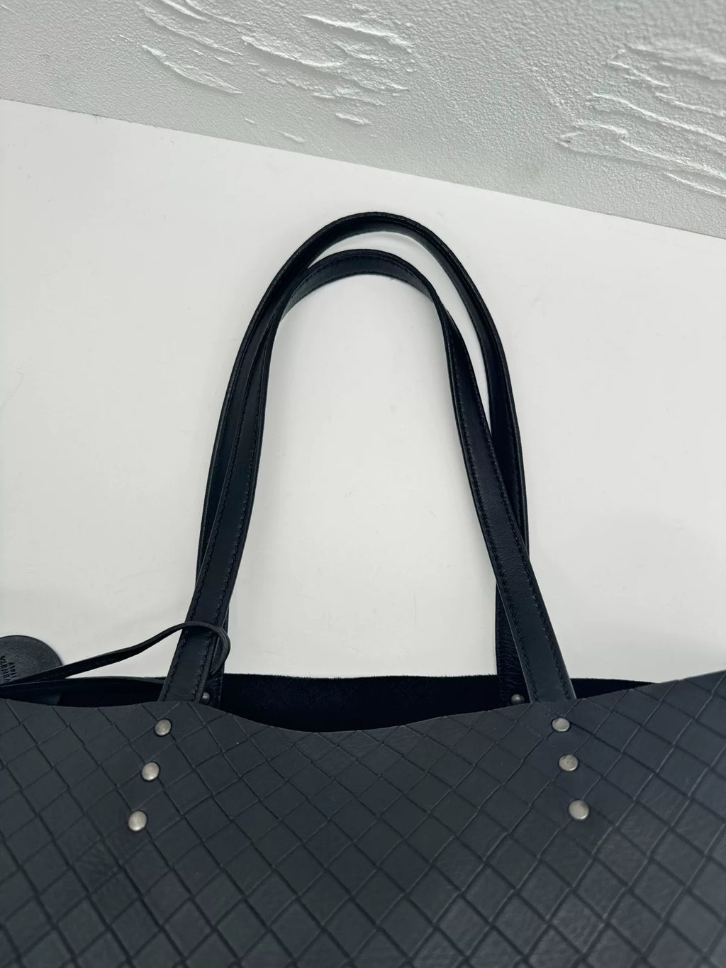 Bottega Veneta Black Woven Leather Tote Bag