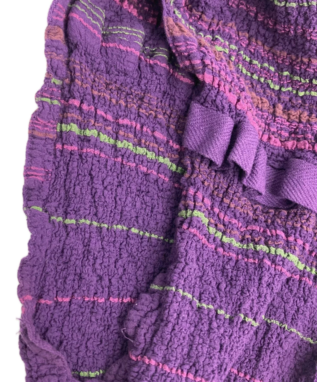 Issey Miyake Purple Pleated Sleeveless Top