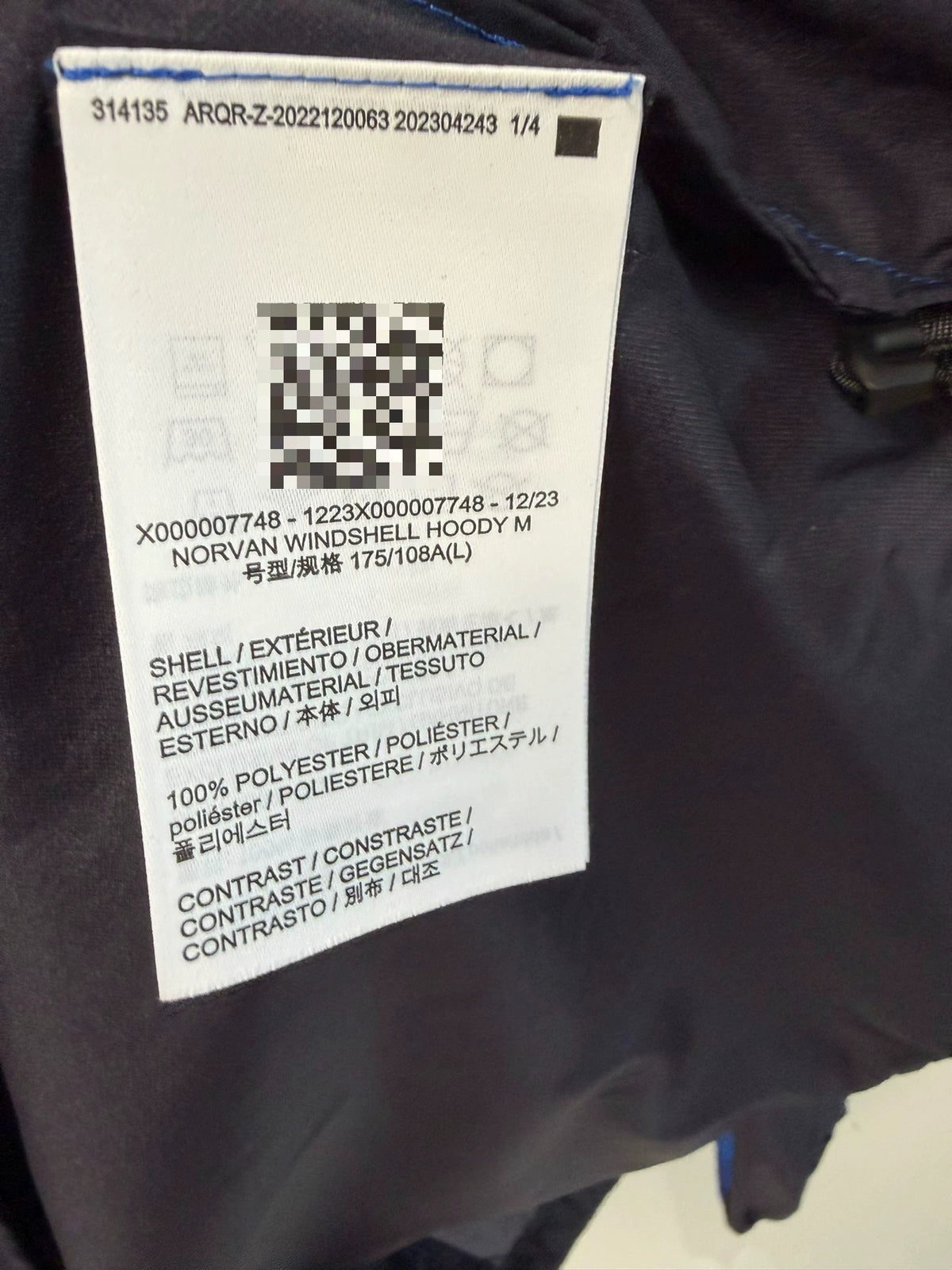 Arc'teryx Norvan Windshell Hoody Blue Black Polyester Jacket