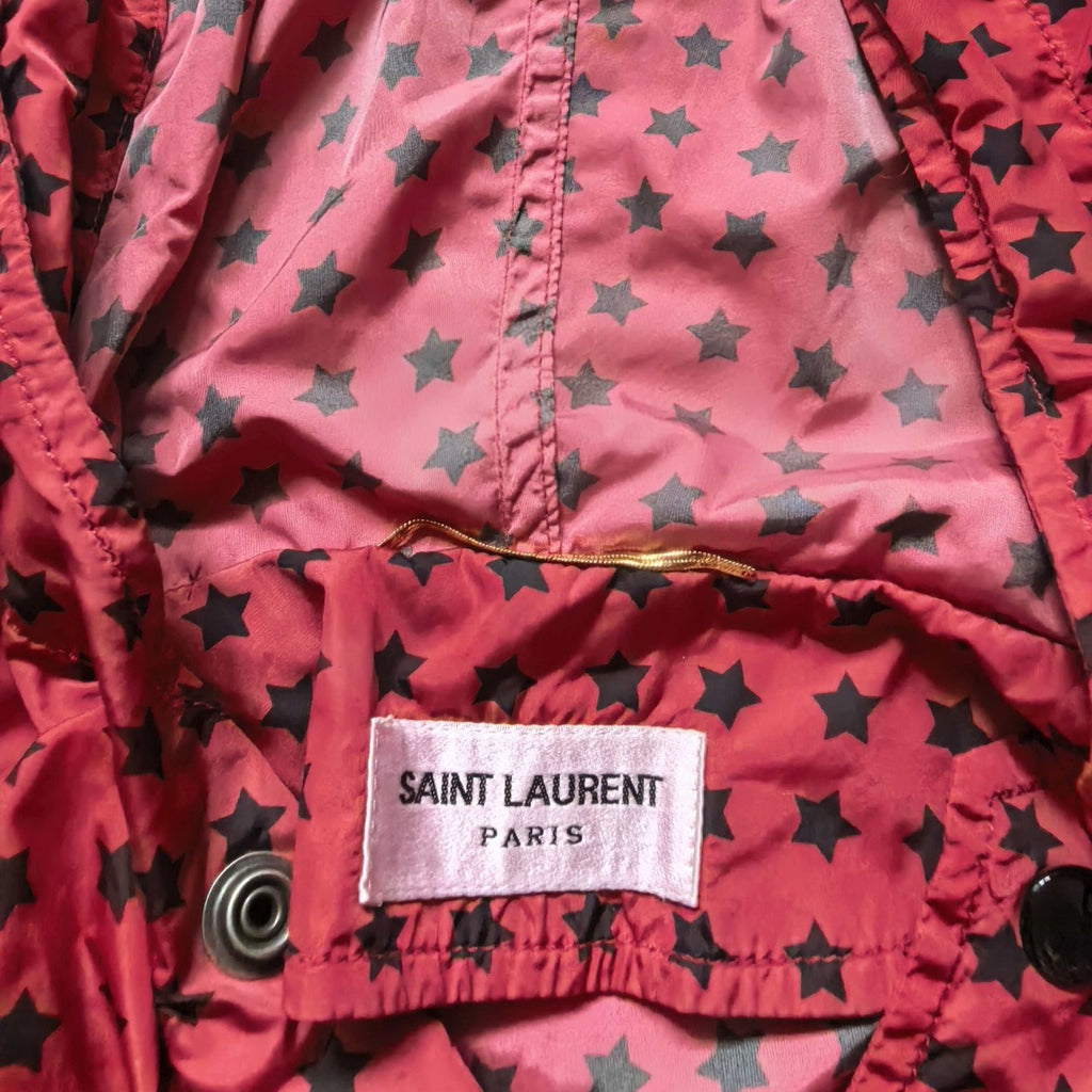 Saint Laurent 19ss Red Sole Black Stars Multi-Zip Hoodie