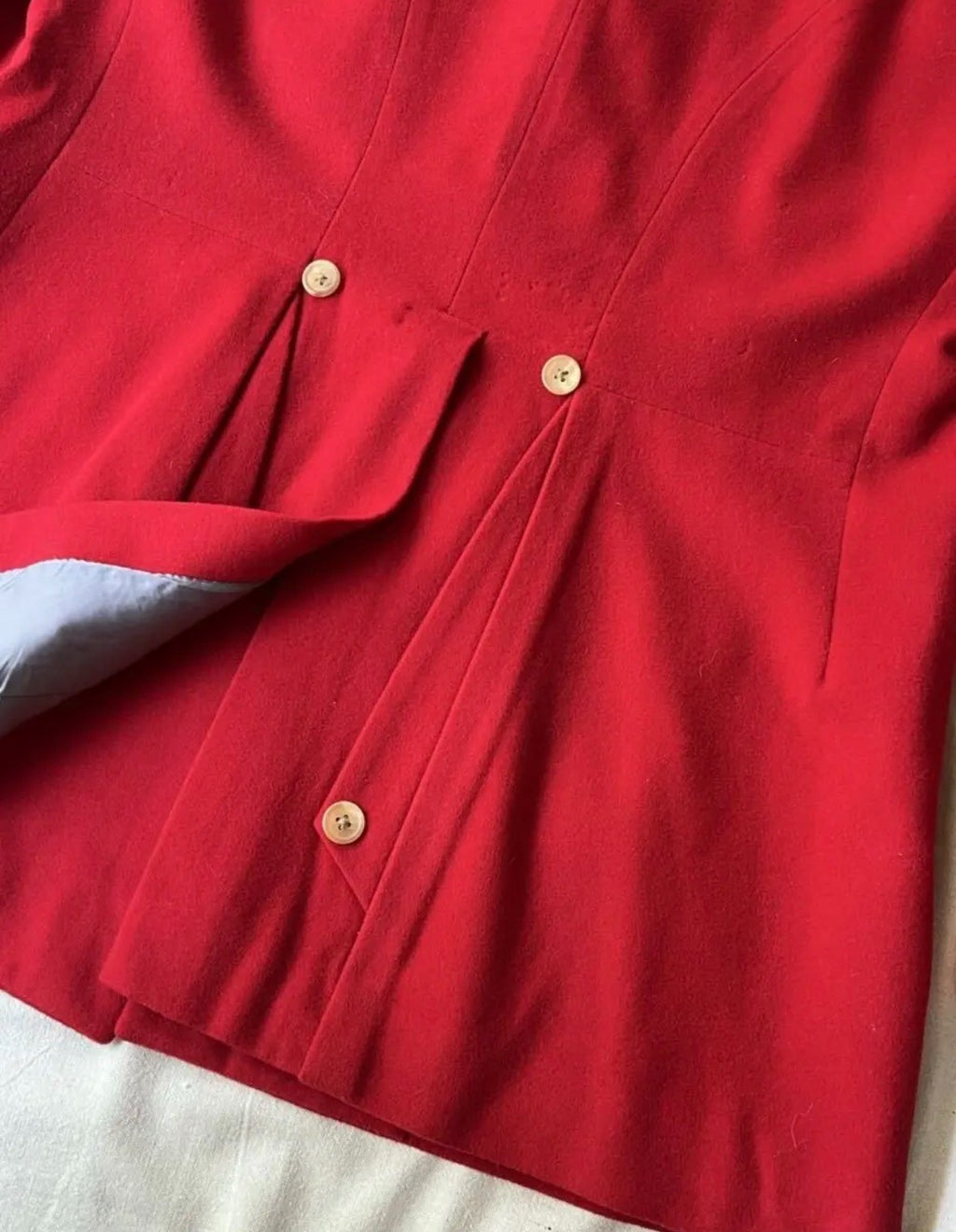 Yohji Yamamoto 1990s Red Wool Suit Jacket