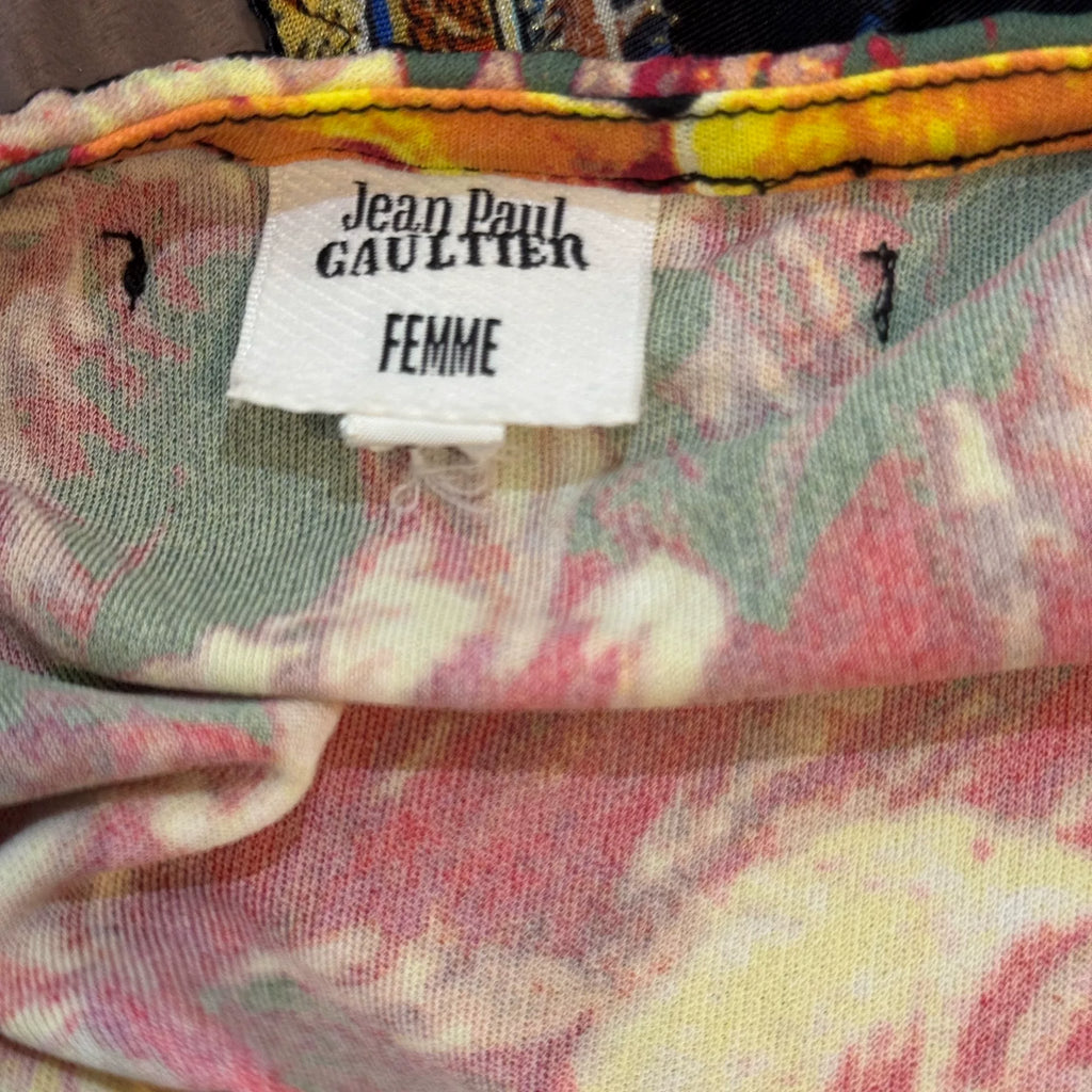 jean paul gaultier Gaultier JPG floral print halter strap top