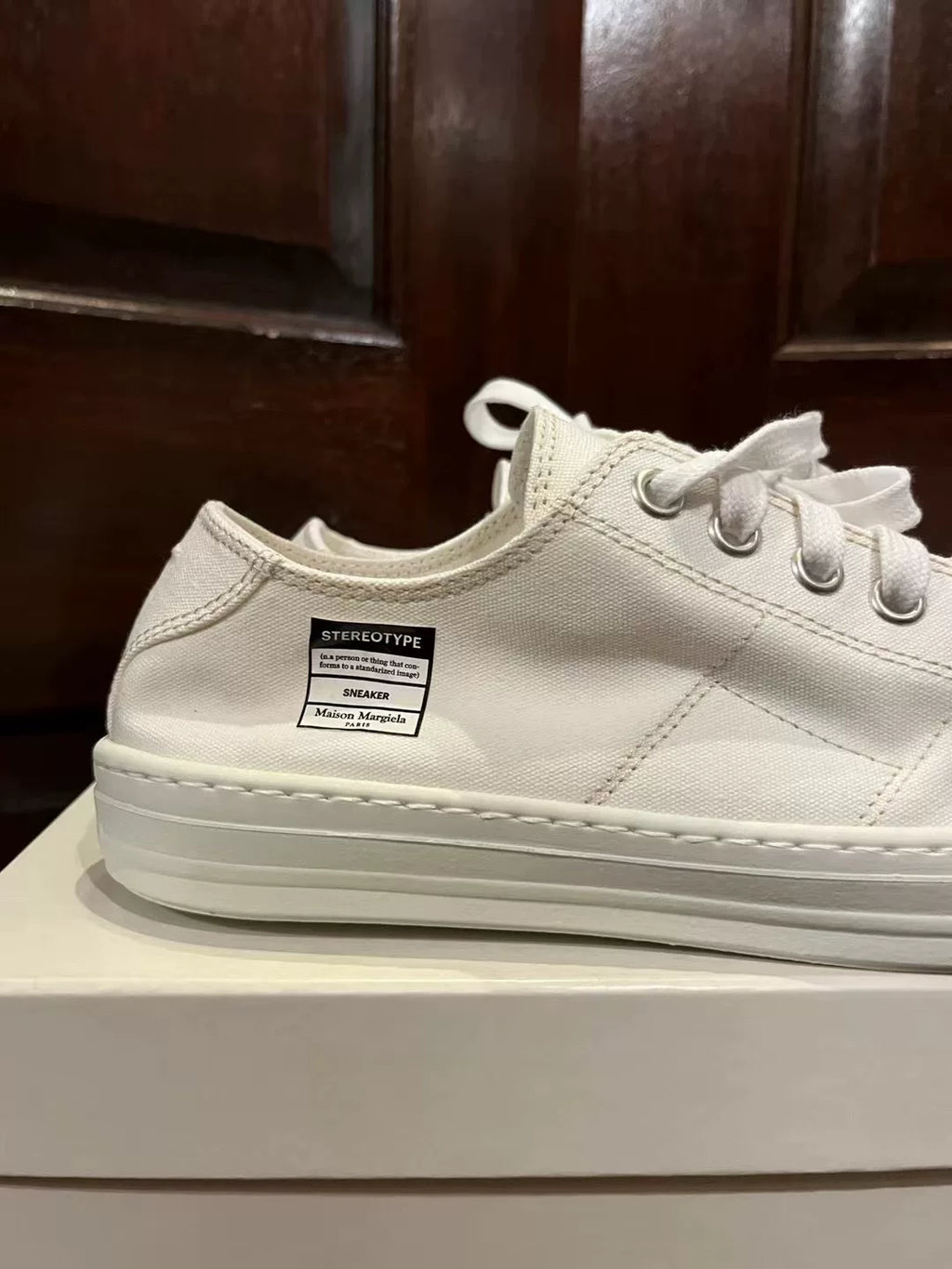 Maison Margiela White Stereotype Low-Top Canvas Sneakers