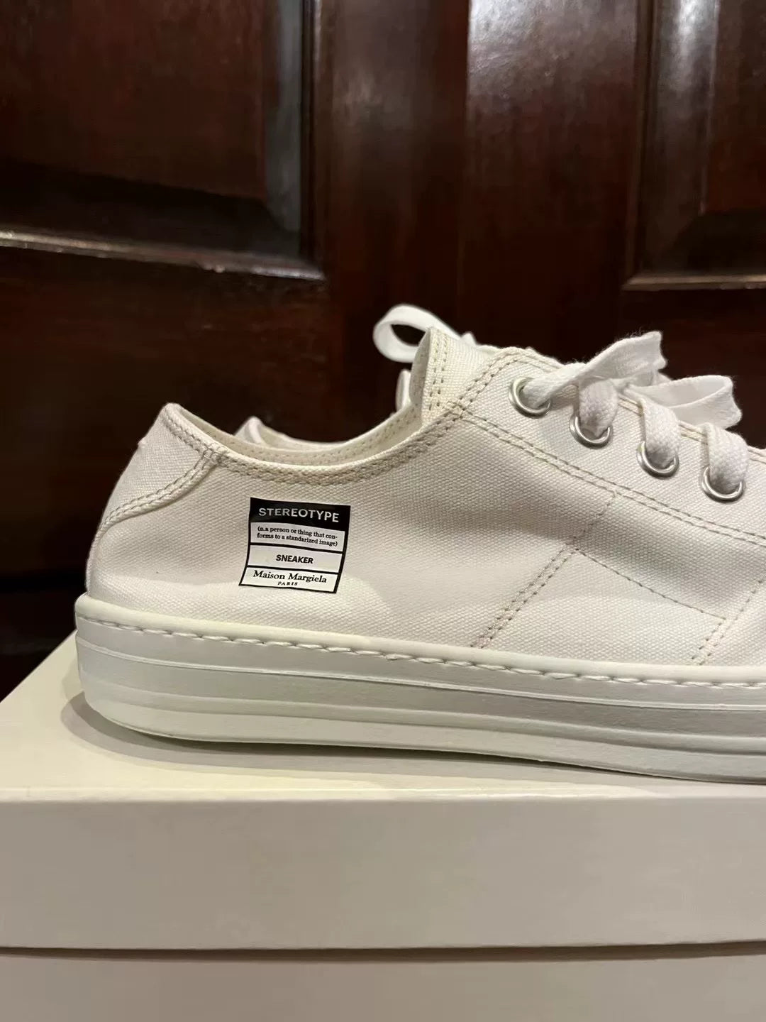 Maison Margiela White Stereotype Low-Top Canvas Sneakers