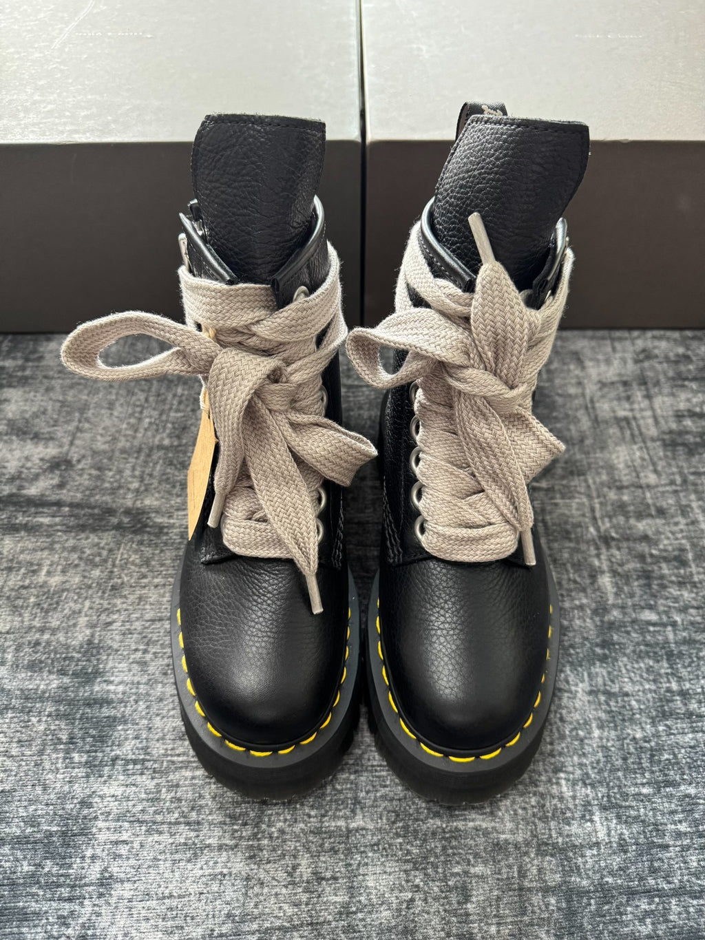 Rick Owens x Dr. Martens collaboration Combat Boots
