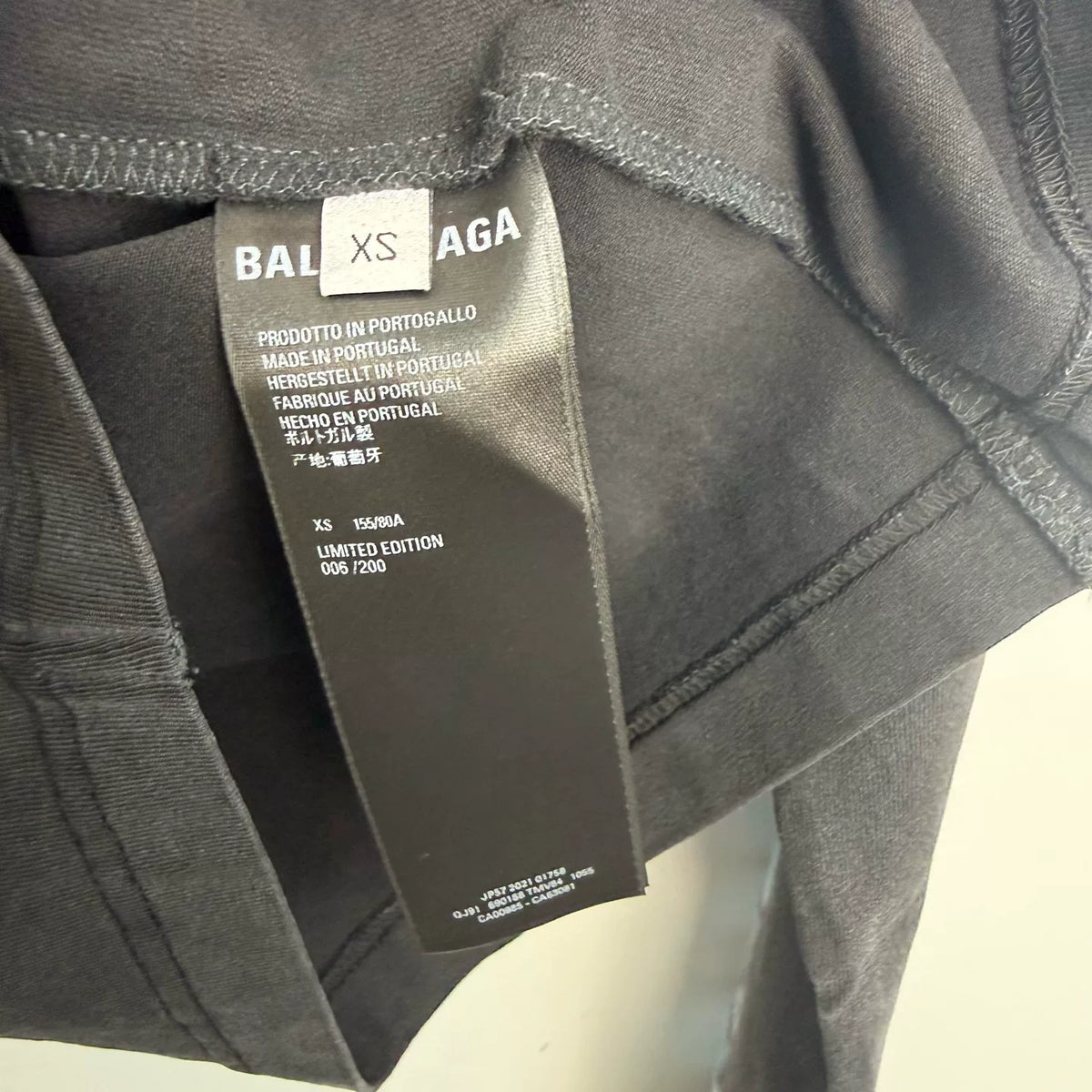 Balenciaga Limited Edition Music Collaboration Stretch Jersey Long Sleeve Top