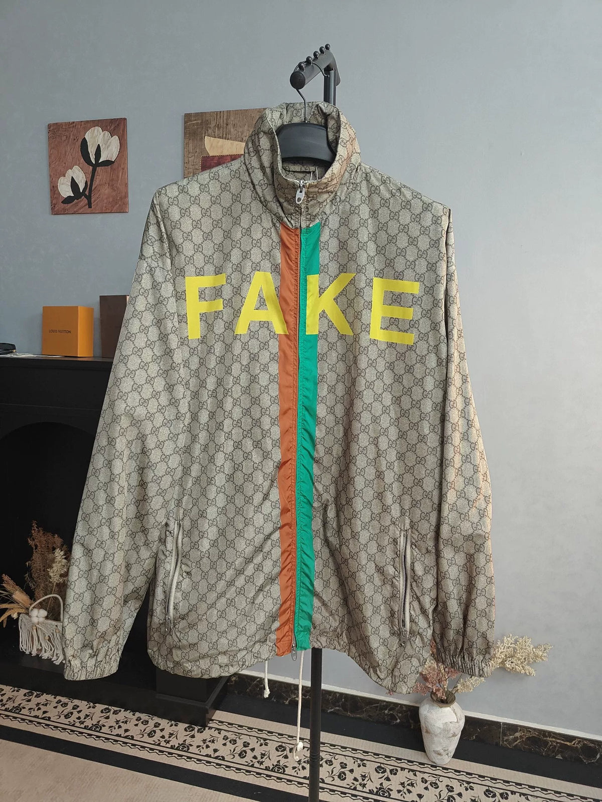 Gucci Not Fake Vintage Print Jacket