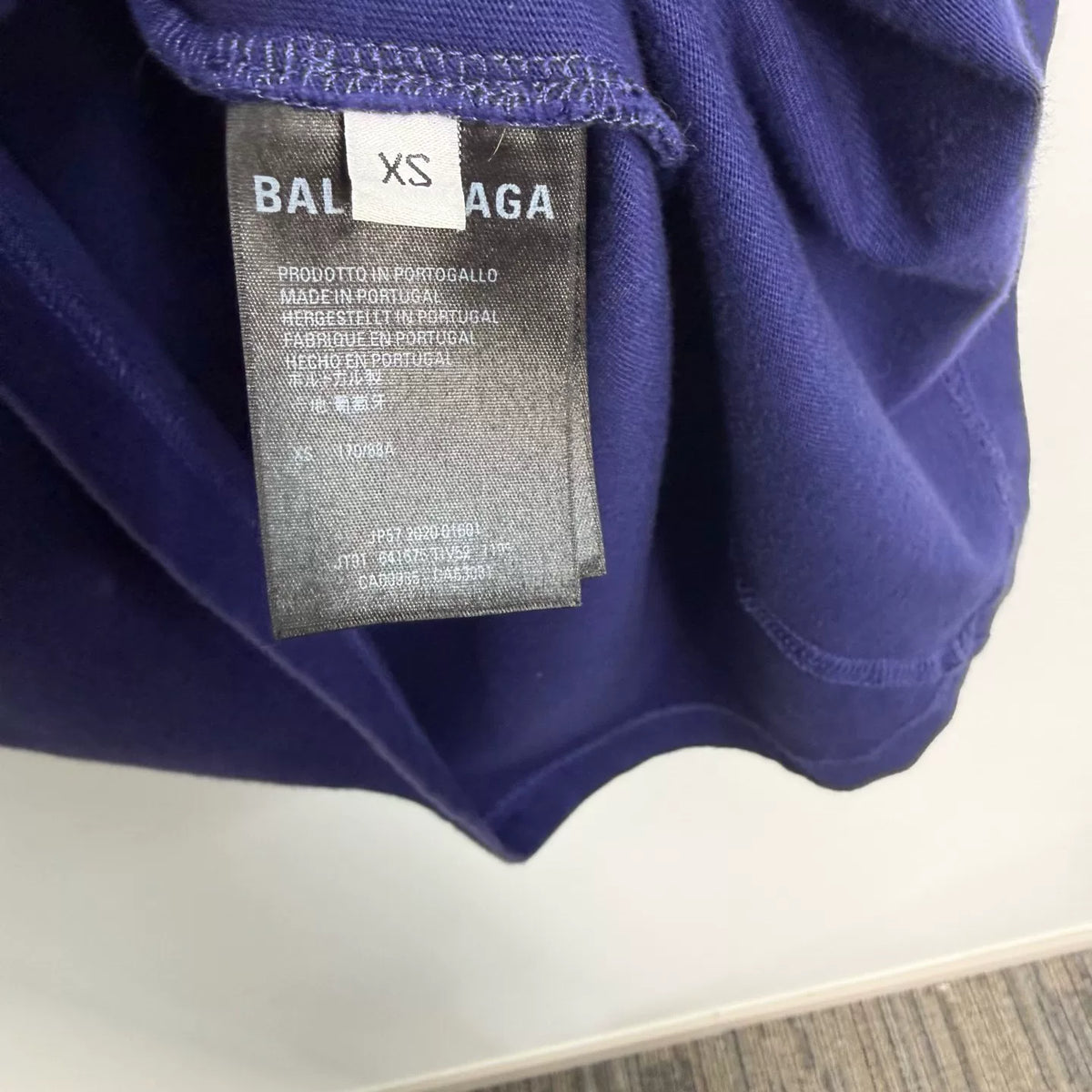 Balenciaga Blue Cola Logo Short Sleeve T-Shirt