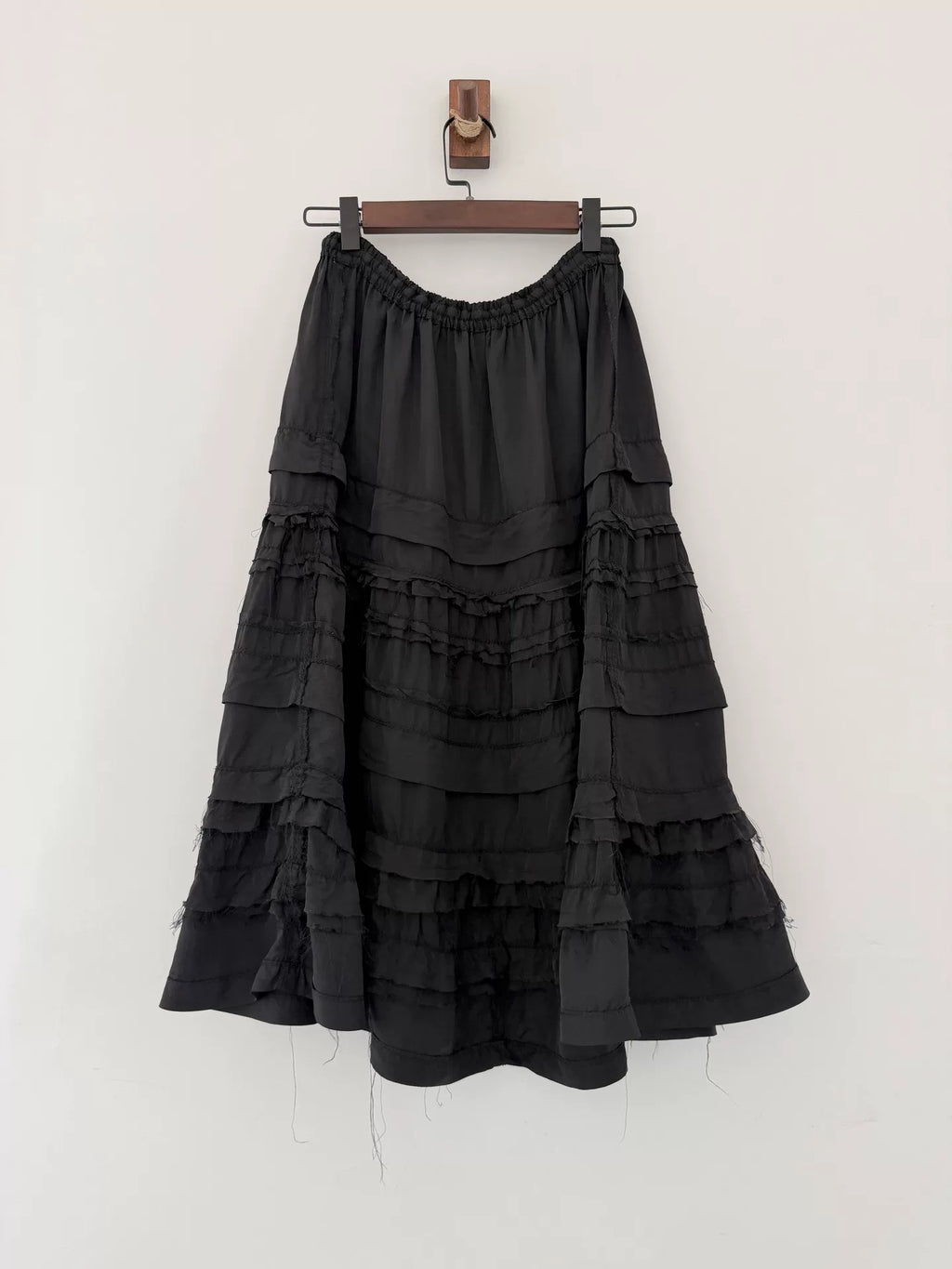 Comme Des Garcons Copper Silk Lace Tiered Skirt - Devines