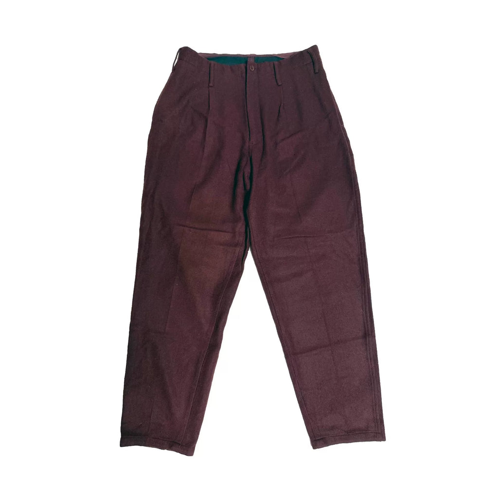 Yohji Yamamoto Pour Homme Mainline 12AW Runway Wool Burgundy Pants