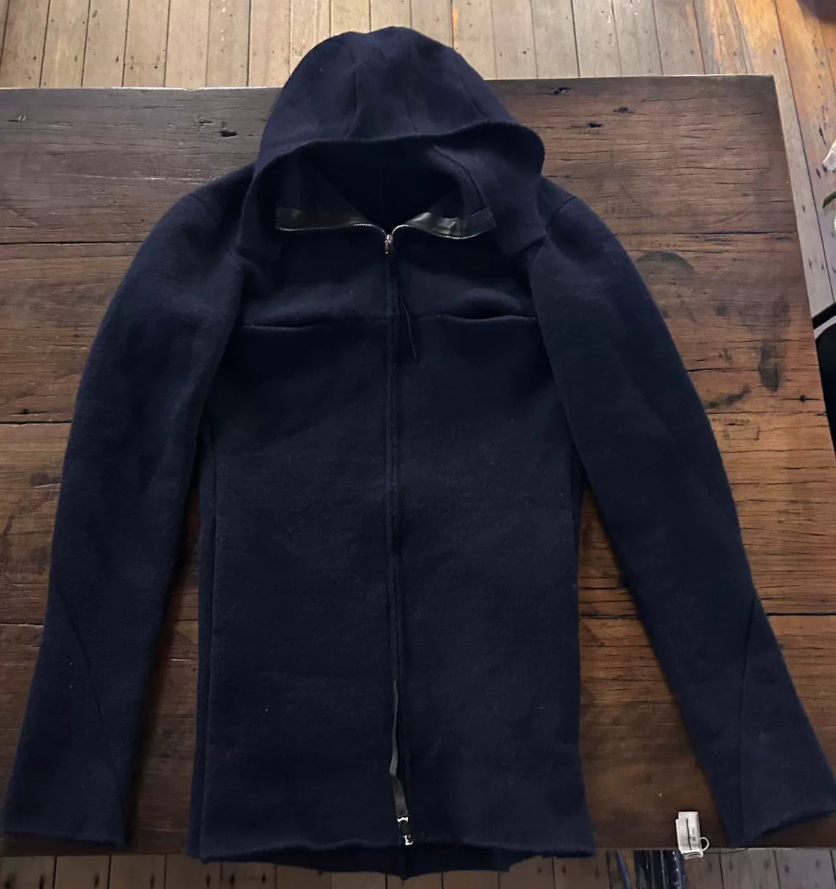 M.A+ Deep Blue Classic Cross Cut Wool Pilot Jacket