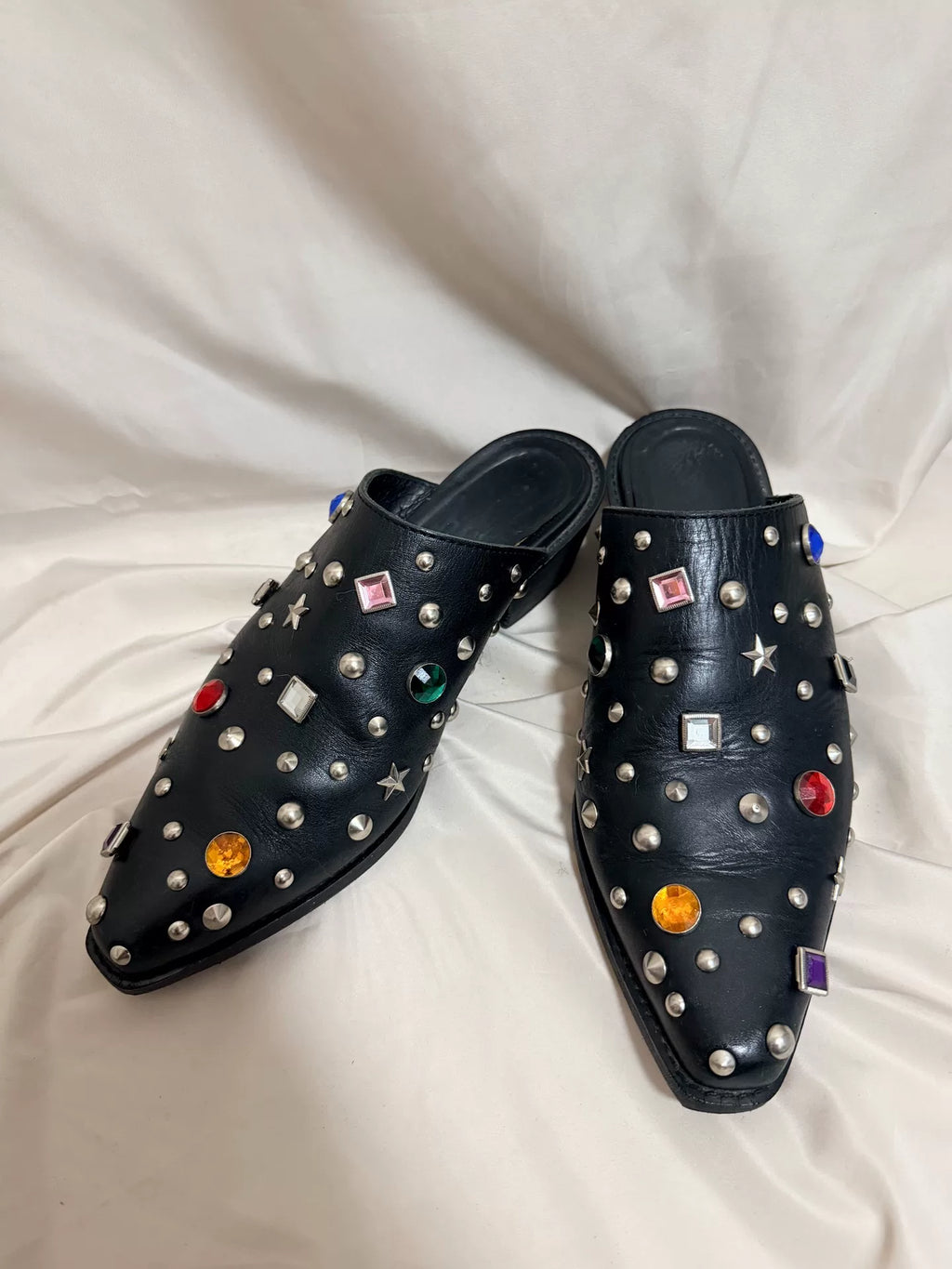 Junya Watanabe Studded Pointed Toe Slides