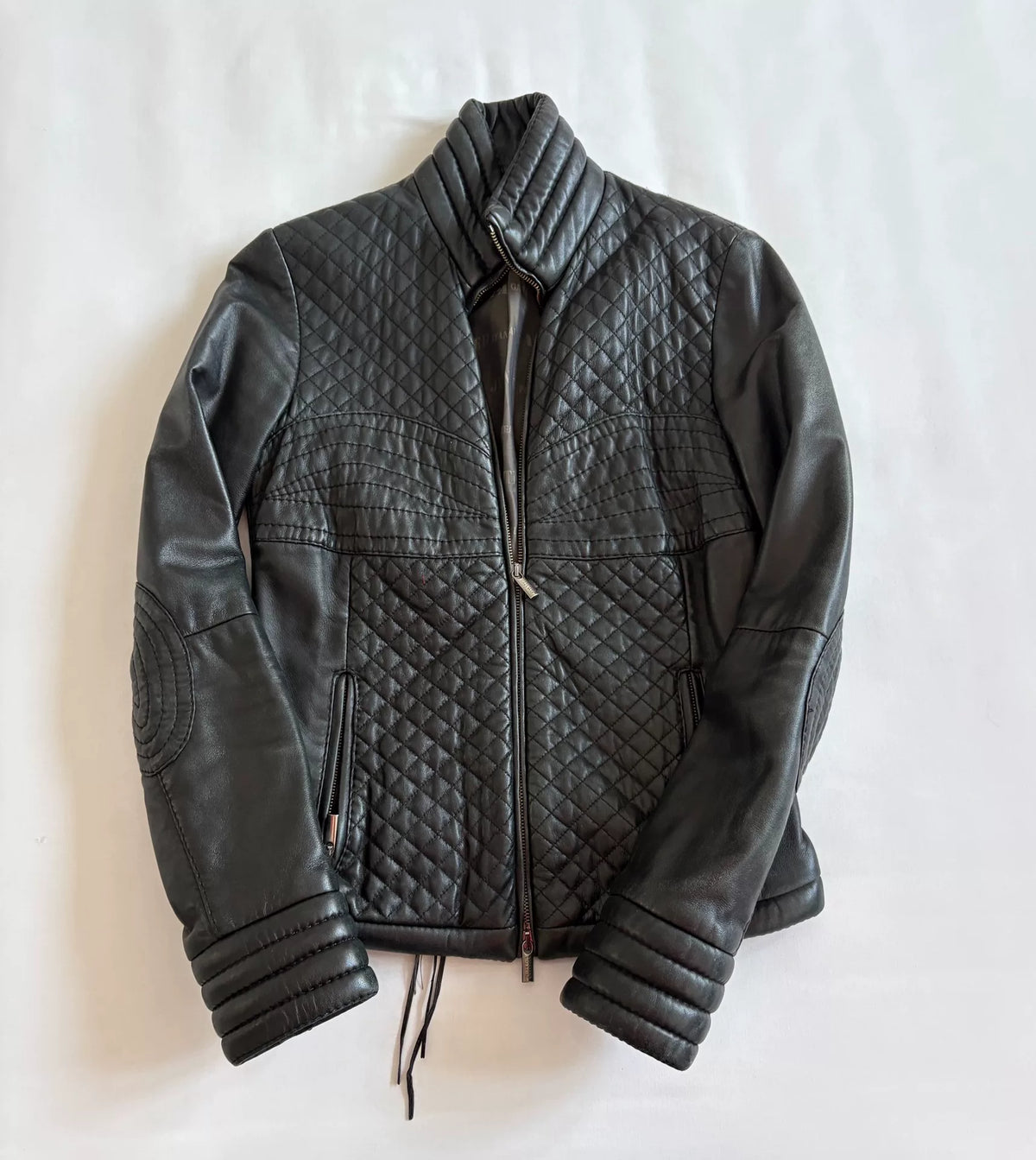 Jean Paul Gaultier Vintage Quilted Circle Leather Jacket