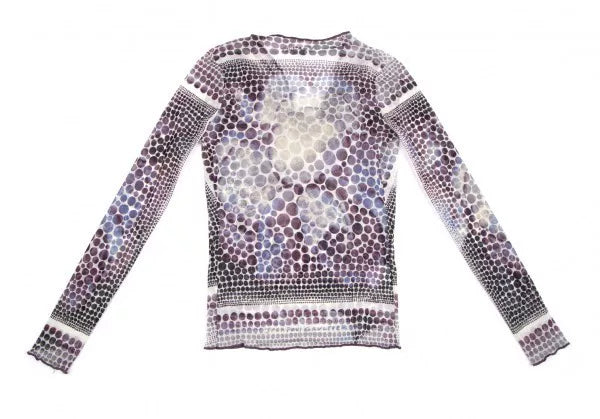 Jean Paul Gaultier Vintage Purple Polka Dot Mesh Top