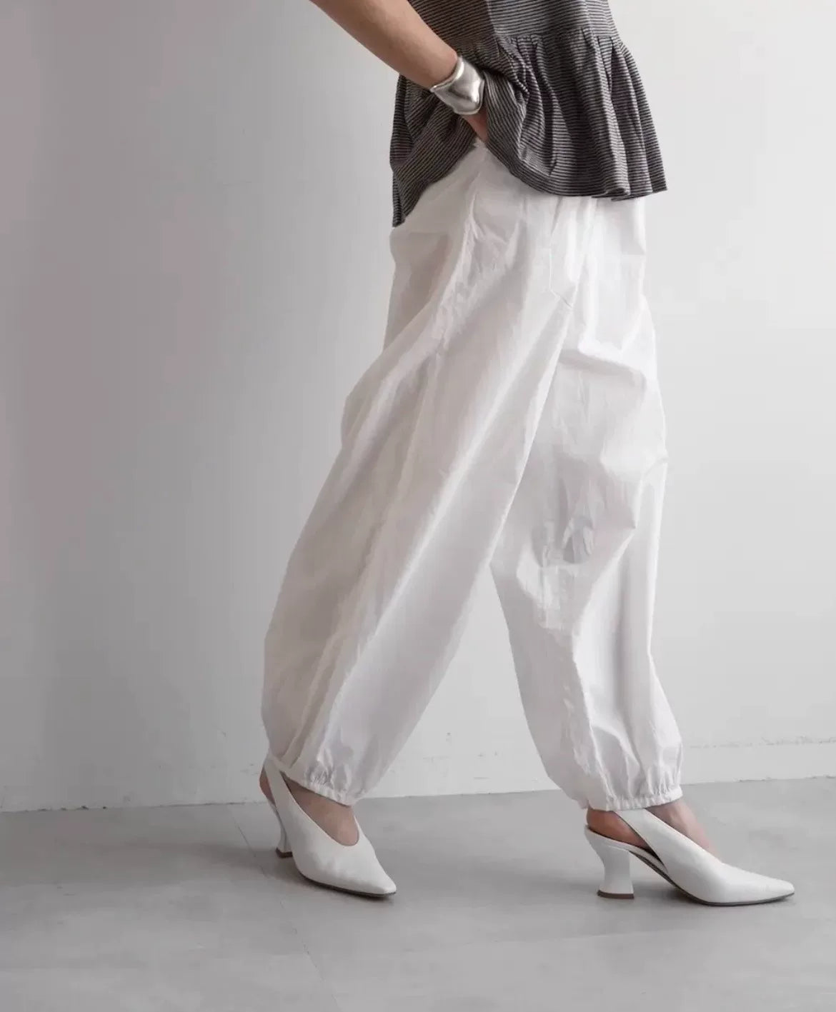 Dries Van Noten White Vintage Balloon Pants