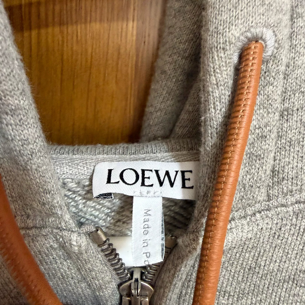 Loewe Embroidered Logo Zip-Up Hooded Sweater