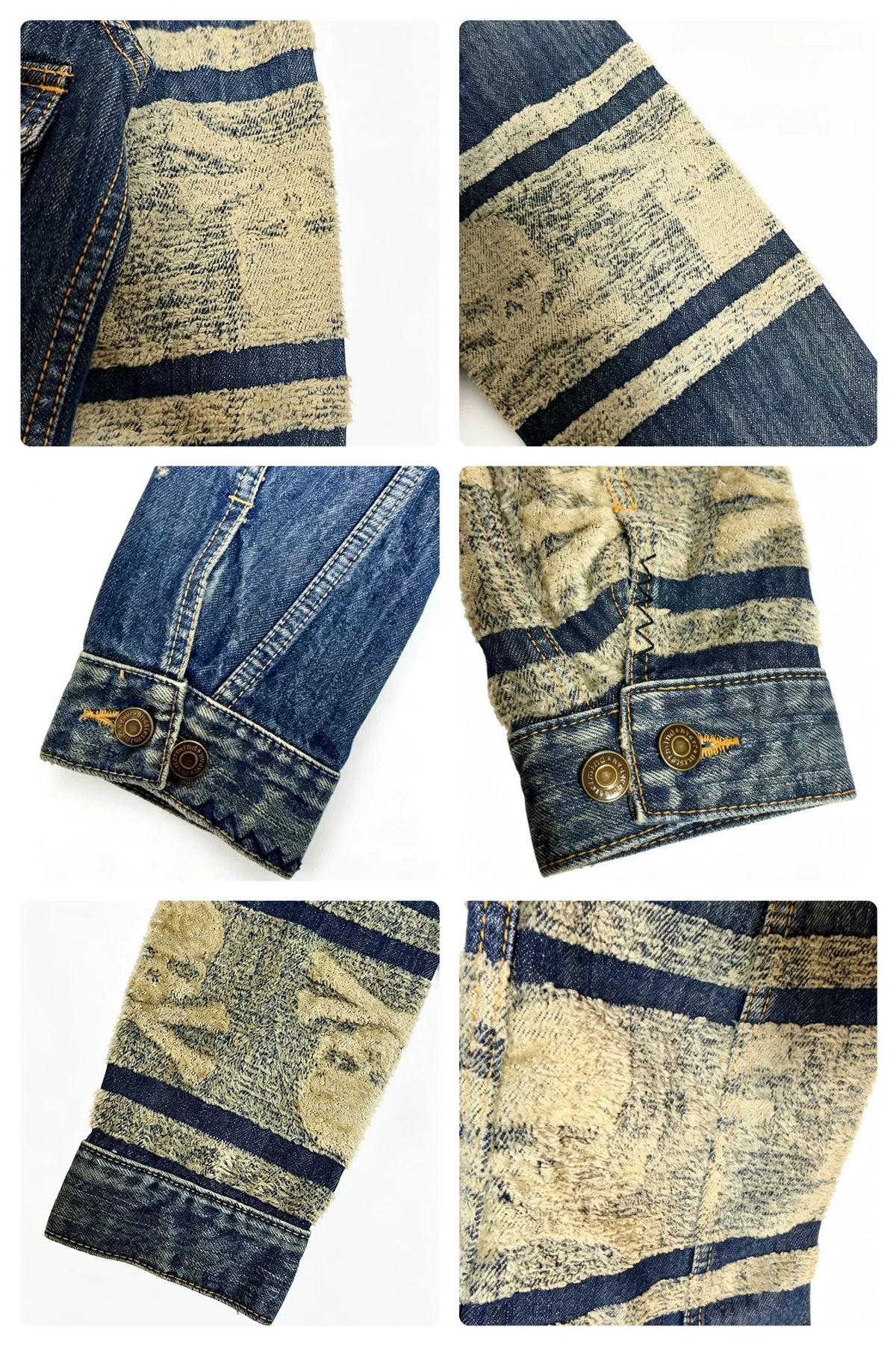 mastermind Japan AW10 Yellow Corduroy Collared Distressed Denim Jacket
