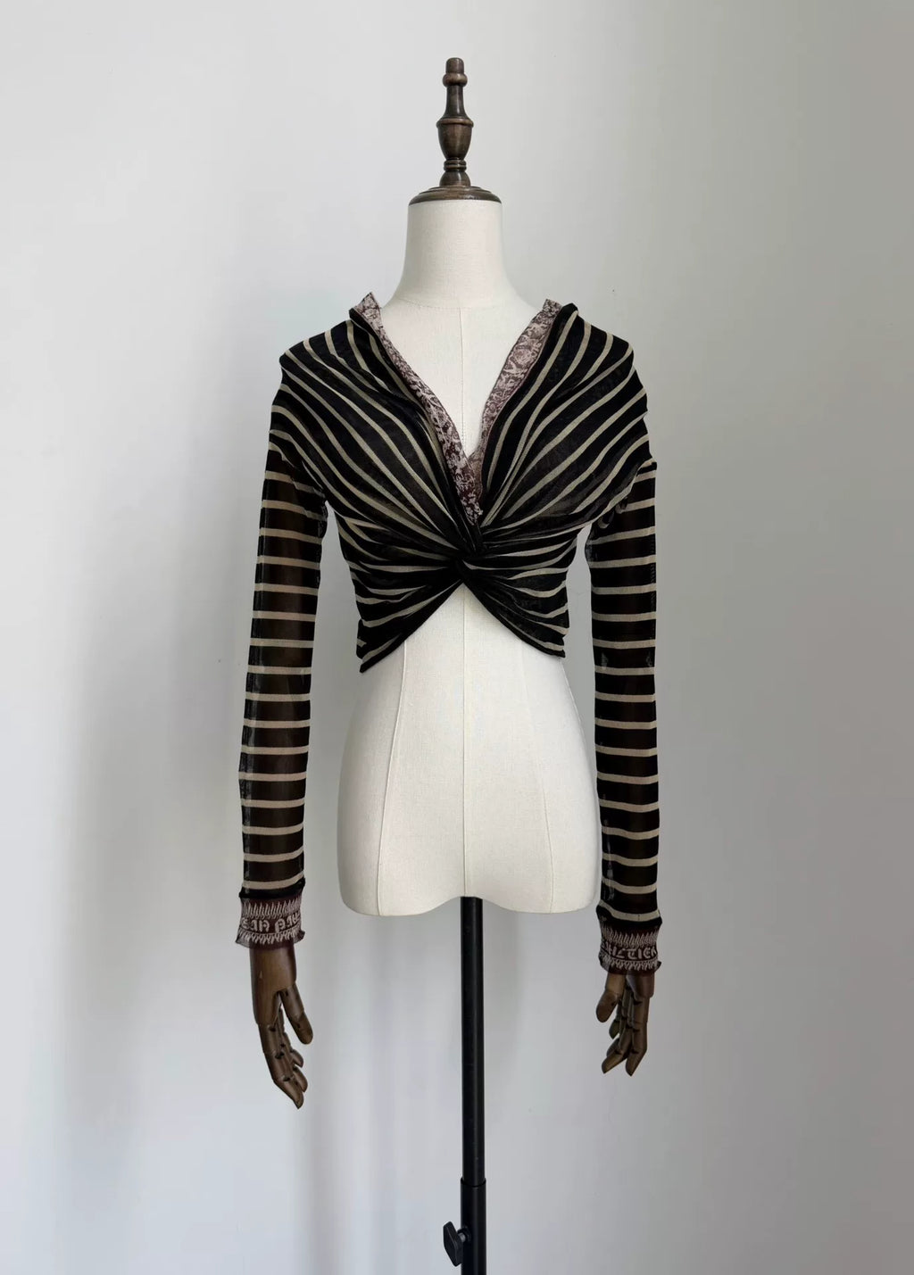 Jean Paul Gaultier Vintage Mesh Striped Top