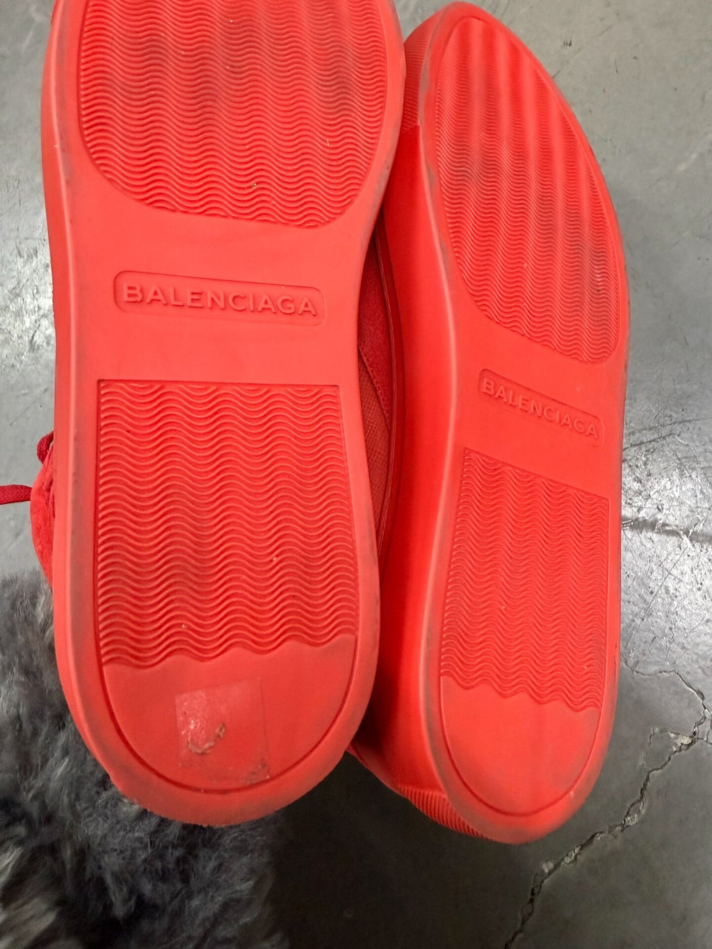 Balenciaga High Top Red Sneakers