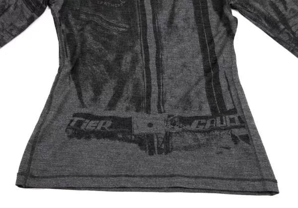 Jean Paul Gaultier Vintage Dark Grey Patterned Top