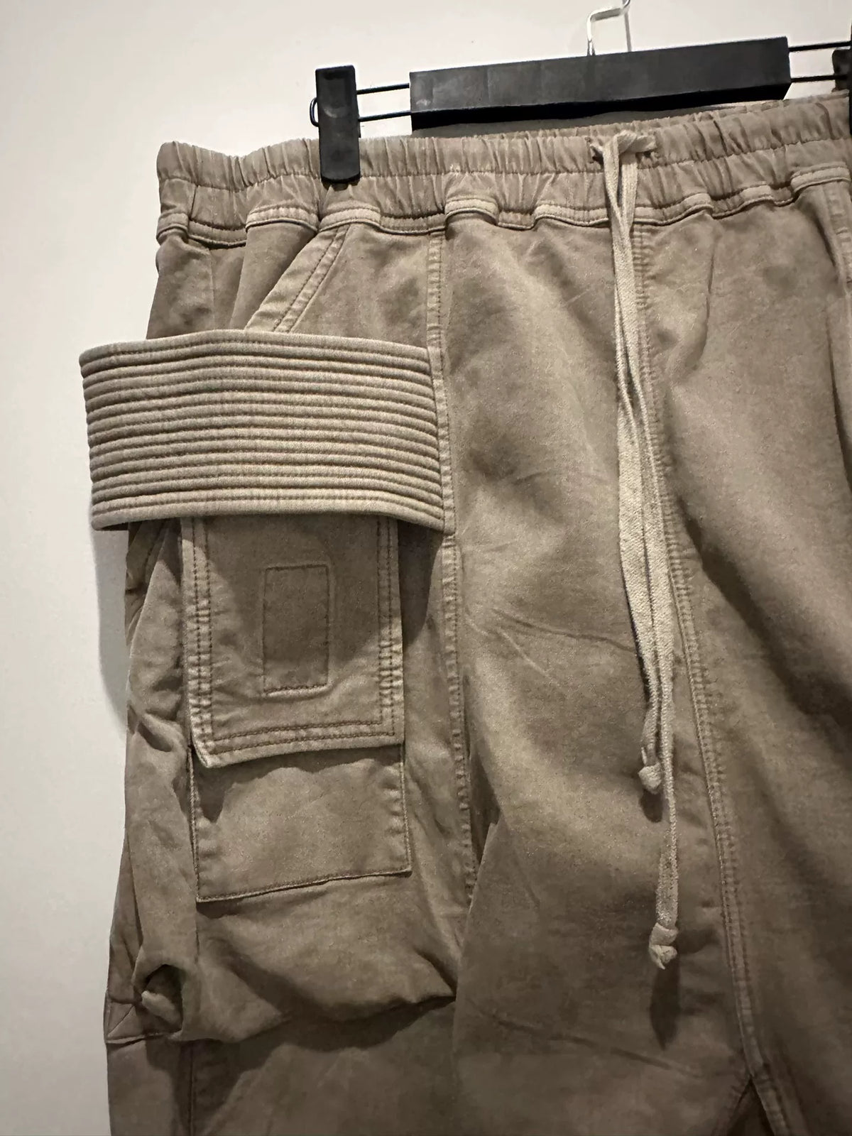 Rick Owens waxed double-ring shorts