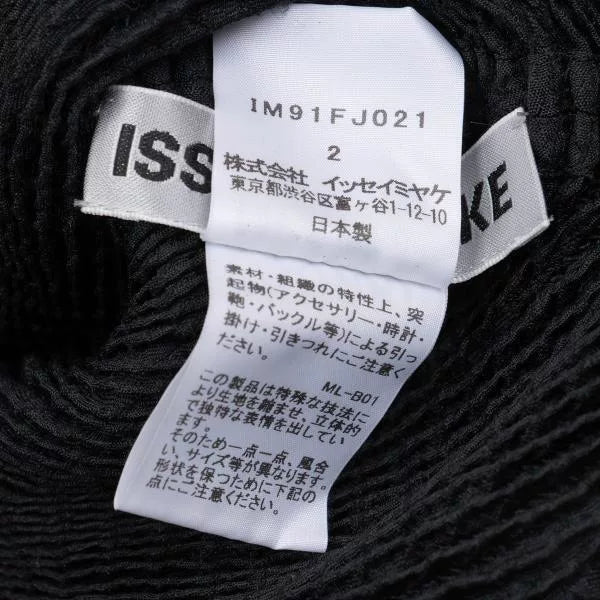 Issey Miyake Vintage Black Pleated Top