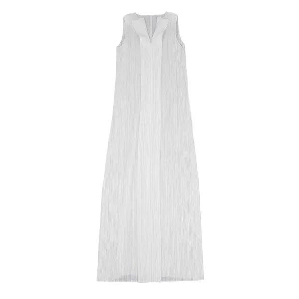 Issey Miyake Vintage White Pleated Dress