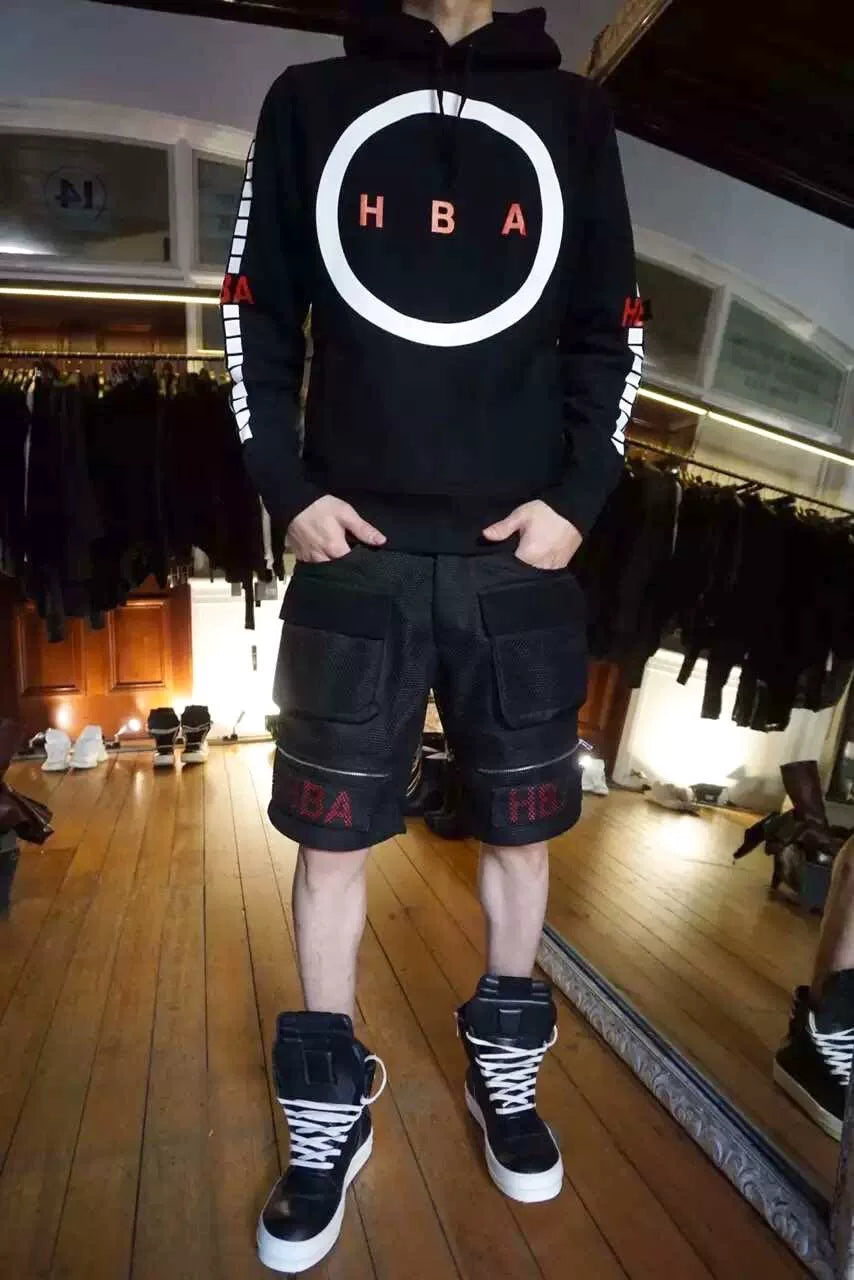 HBA Hood By Air FW15 Black Detroit Orgy Cotton Hoodie