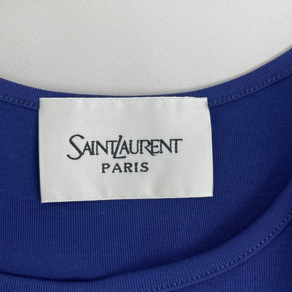 Saint Laurent slp blue YSL large logo tank top