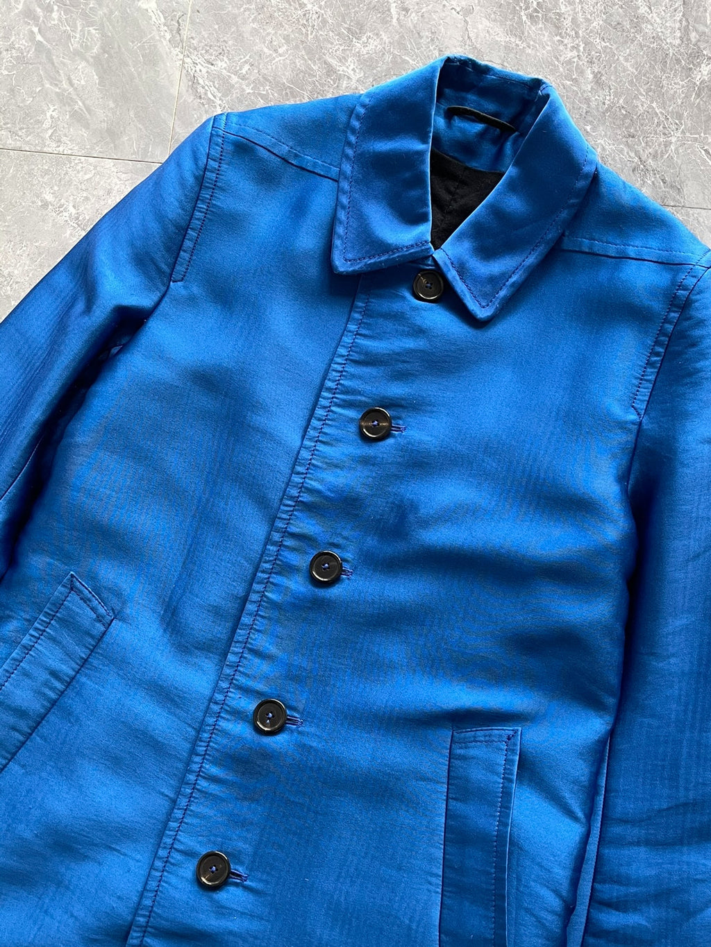 Ann Demeulemeester FW12 Electric Blue Cupro Jacket