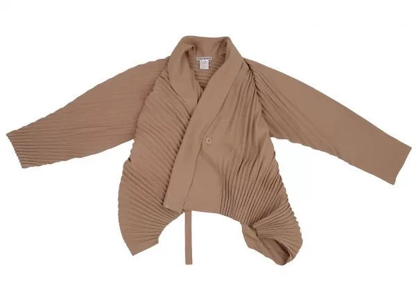 Issey Miyake Vintage Brown Pleated Top