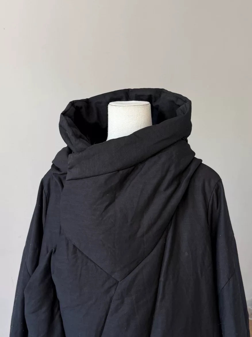 Julius FW15 Wrap-Collar Quilted Down Jacket