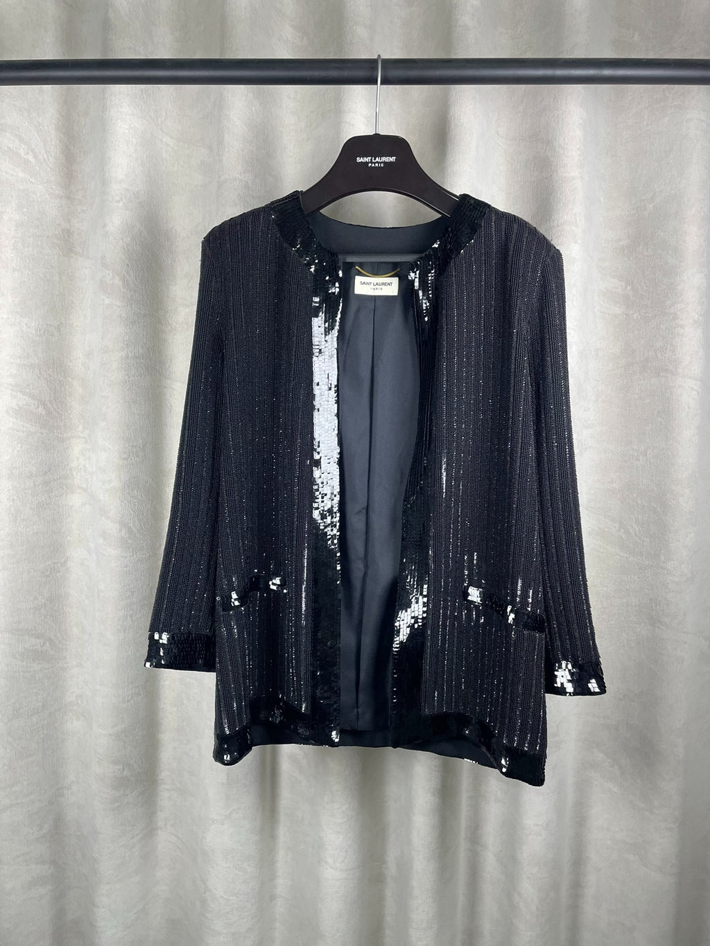 Saint Laurent SLP13 Black Scale Cardigan