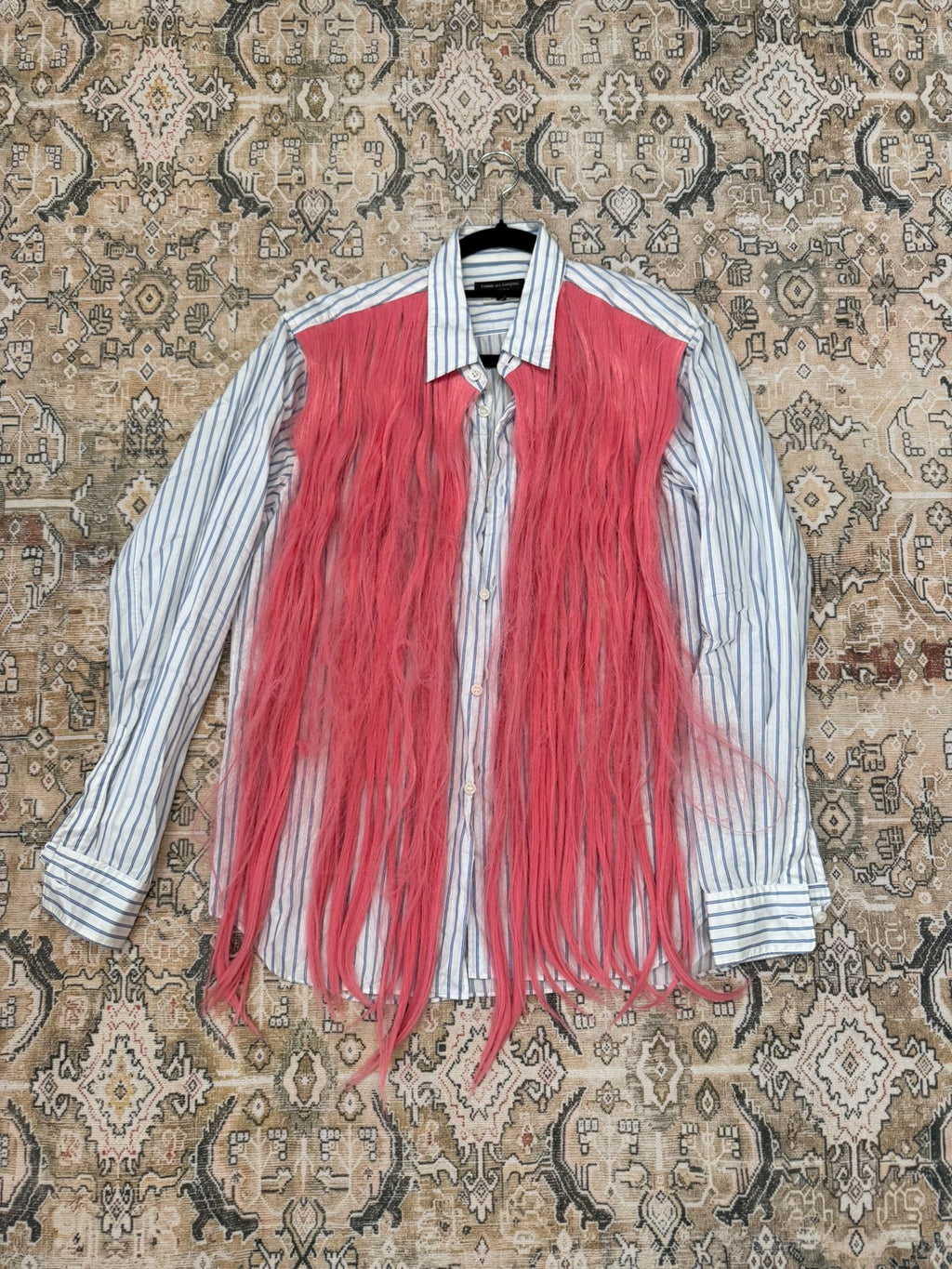 Comme des Garçons Homme Plus 20AW CDG Pink Hair Wig Shirt