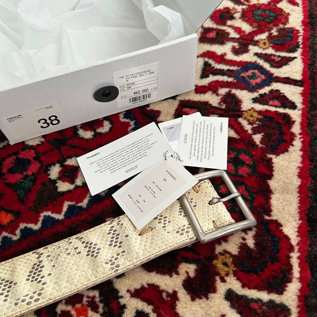 visvim 20ss python belt 40mm w38 belt