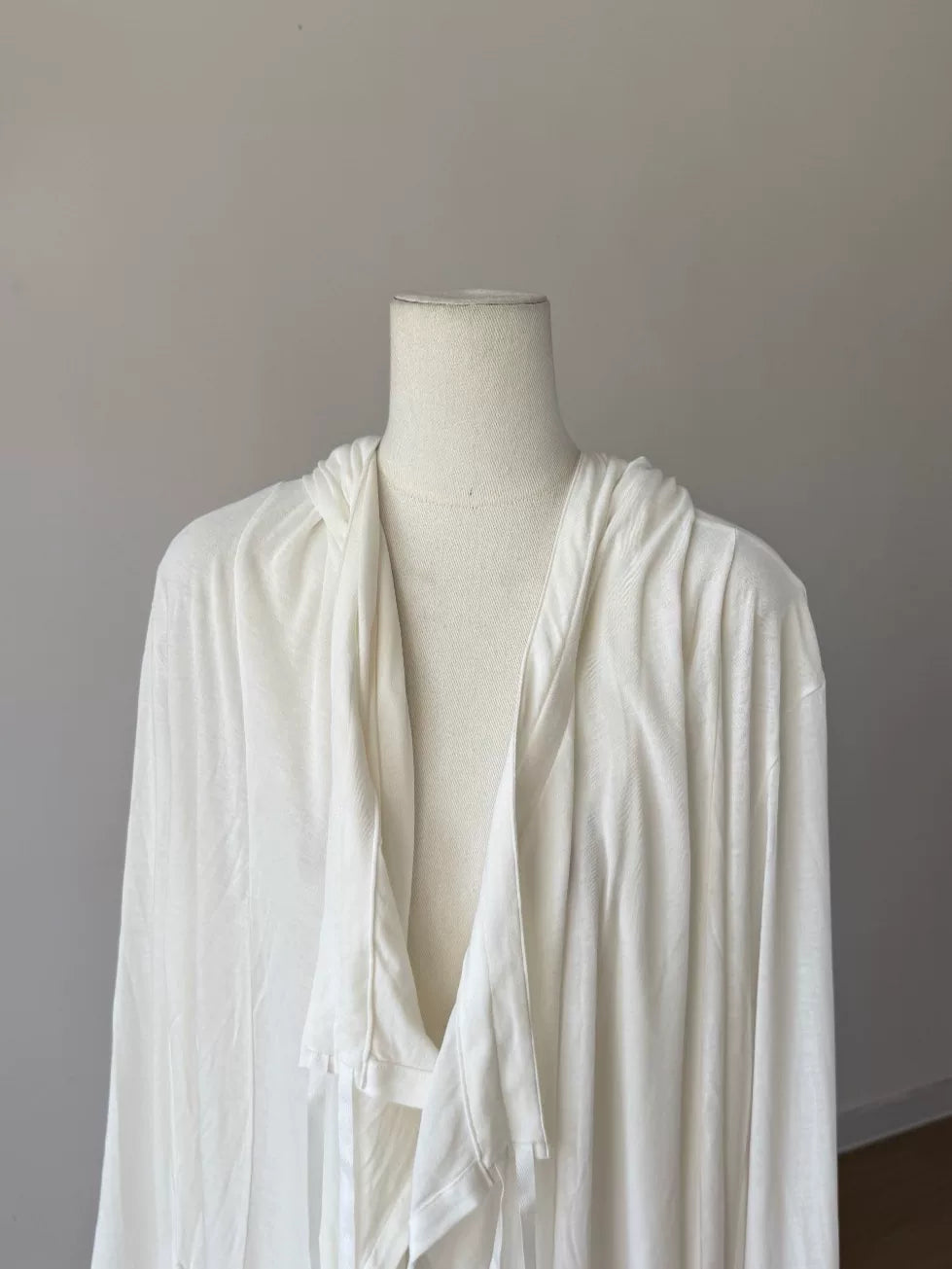 Julius SS22 Dark Vanguard Drapey Robe-Style Open Cardigan